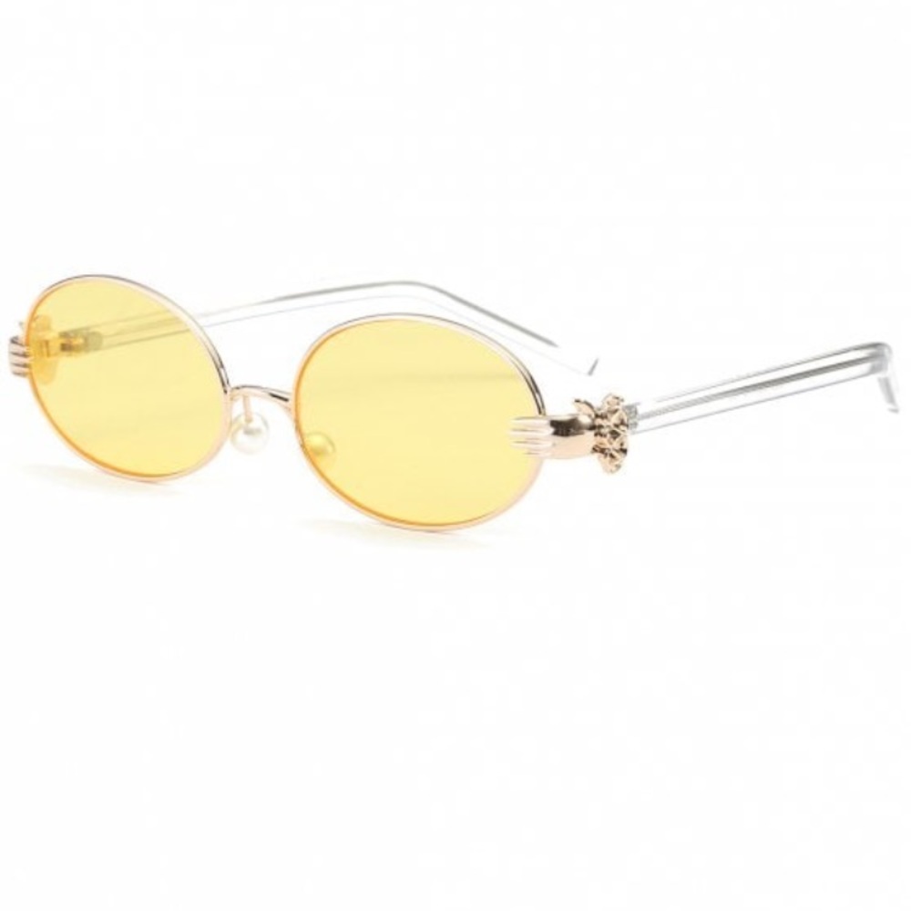 Yellow Oval Sunglasses